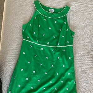 Lilly Pulizter boatneck embroidered shift sz 12